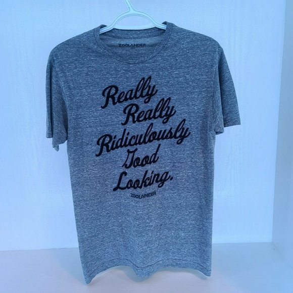 Men's Small Zoolander Gray T-Shirt - Picture 4 of 6